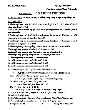 Tài liệu Bồi dưỡng học sinh giỏi Toán 9